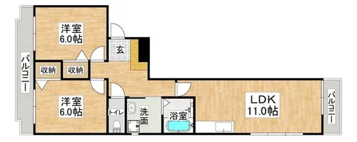 グランドメゾン池上Ⅱ【3階】の間取り