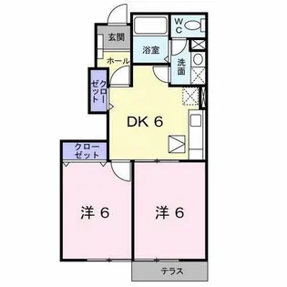 メイユール北泉A【1階】の間取り