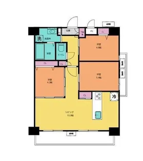 エルザグランツ戸畑千防【808号室】の間取り