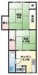辻文化【103号室】の間取り