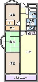緑地アシエハイツ【501号室】の間取り