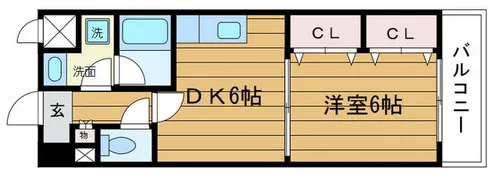 フロンティア中川【2階】の間取り