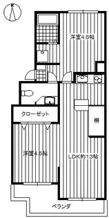 米本ハイツ【303号室】の間取り