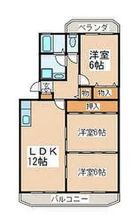 ステータス国分【306号室】の間取り