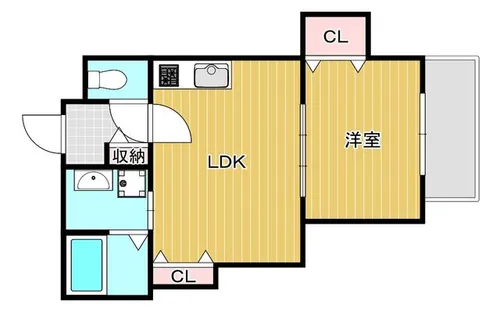 GMヒルズ今津北A棟【2階】の間取り
