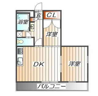 リノキューブ西宮北マンション【2階】の間取り