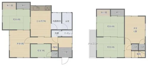 大阪府堺市東区南野田【一戸建】の間取り
