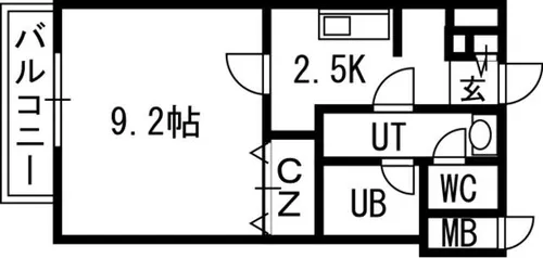 スカイヒルズN15【906号室】の間取り
