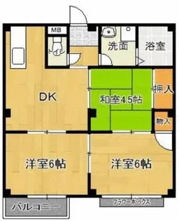 福岡県福岡市西区下山門1丁目【アパート】の間取り