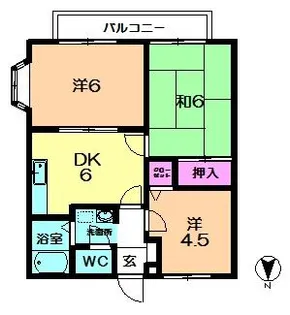 奈良県奈良市押熊町【アパート】の間取り
