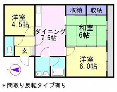 愛知県西尾市上矢田町水向【マンション】の間取り