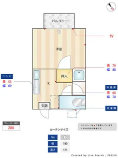 若杉荘【206号室】の間取り