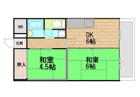 サンシャイン兵庫(Sunshine Hyogo)【604号室】の間取り