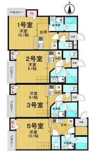 Patina筑紫野【101号室】の間取り