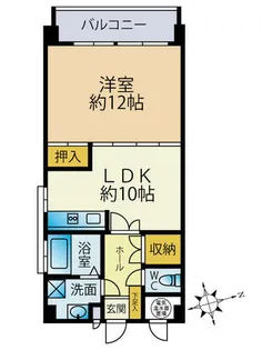 コラージュヴィラ二日市【5階】の間取り