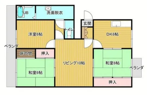 東二島マンション【303号室】の間取り