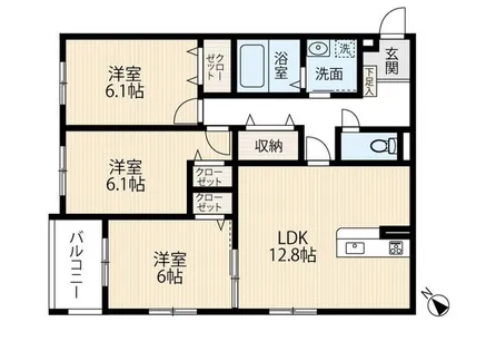 La Pause ATAGO【1階】の間取り