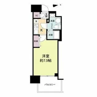 セレニテ谷九プリエ【0203号室】の間取り