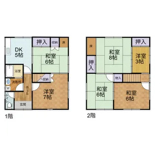 滋賀県湖南市近江台1丁目【一戸建】の間取り