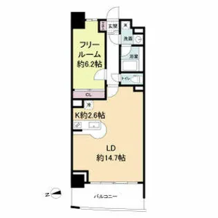 セレッソコート上本町EAST【0902号室】の間取り