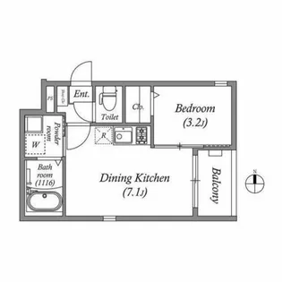 ハーモニーテラス巽西【1階】の間取り