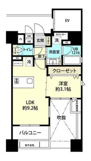 福岡県福岡市中央区黒門【マンション】の間取り