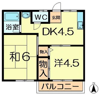 メゾン青和Ⅱ【1階】の間取り
