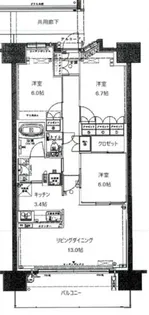 大阪府大阪市北区長柄東2丁目【マンション】の間取り