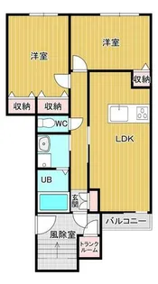 アニメートヴィラ2【1階】の間取り