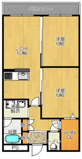 ディアコート忍ヶ丘【7階】の間取り