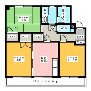 Villa 永吉 B【2階】の間取り