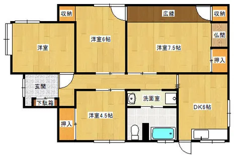 福岡県北九州市小倉北区竪林町【一戸建】の間取り