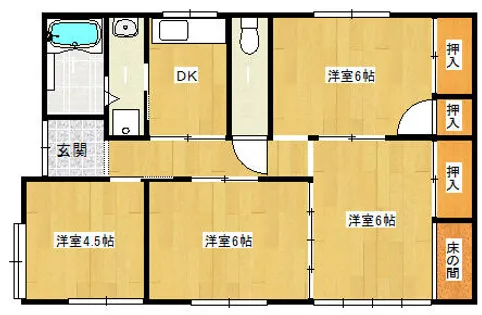 福岡県北九州市小倉北区竪林町【一戸建】の間取り