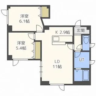 ハウスたいら弐番館【201号室】の間取り