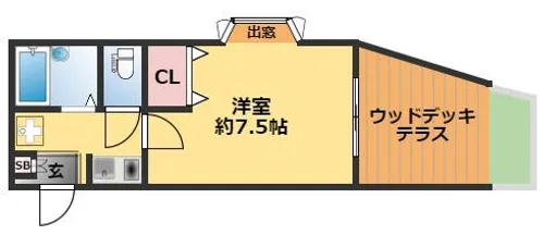 キャンパスヒルズ鈴蘭台【1階】の間取り