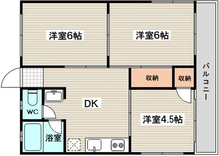 川崎ドリームマンション【2B号室】の間取り