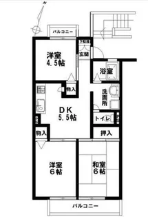 レスポワールⅠ【2階】の間取り
