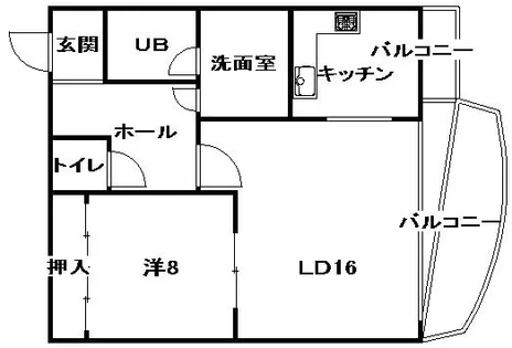 たけうちビル【403号室】の間取り