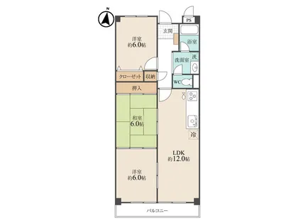 東灘ハイツ【5階】の間取り