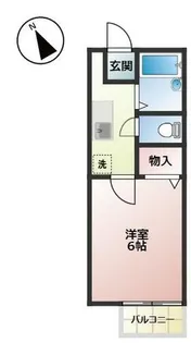 サンライフ山口【203号室】の間取り