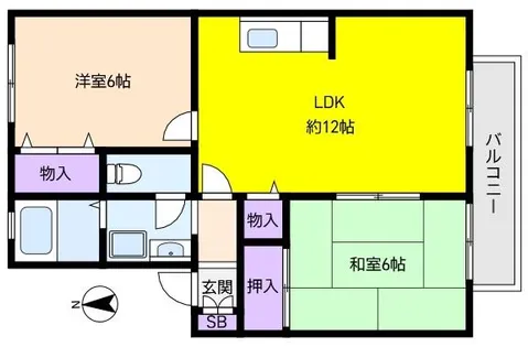 プレステージ芦屋【2階】の間取り