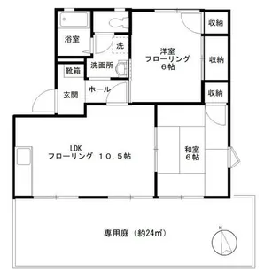 フレグランス積翠【1階】の間取り