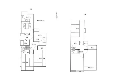 愛知県一宮市木曽川町黒田字勘宗山【一戸建】の間取り