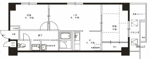 京都府京都市南区上鳥羽岩ノ本町【マンション】の間取り