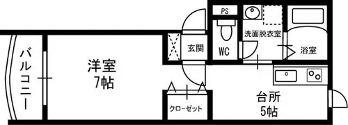QBIG白石【105号室】の間取り