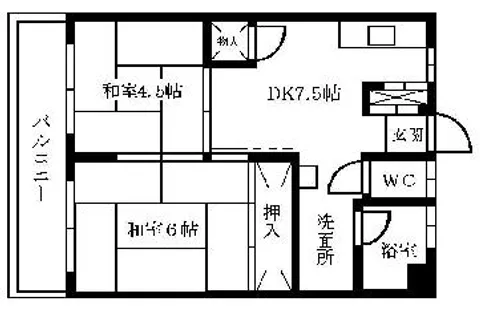小笹カステリアA棟【411号室】の間取り