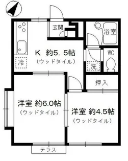 エクセレントさわらぎⅡ【102号室】の間取り