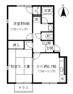 エクセレントさわらぎⅤ【102号室】の間取り