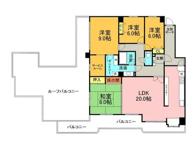 ライオンズマンションMAXIM桜坂【501号室】の間取り
