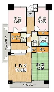 井吹西シティコート【11階】の間取り